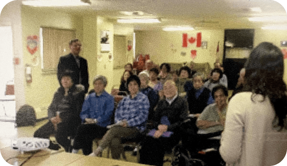 Community members participating in FHC's health promotion program